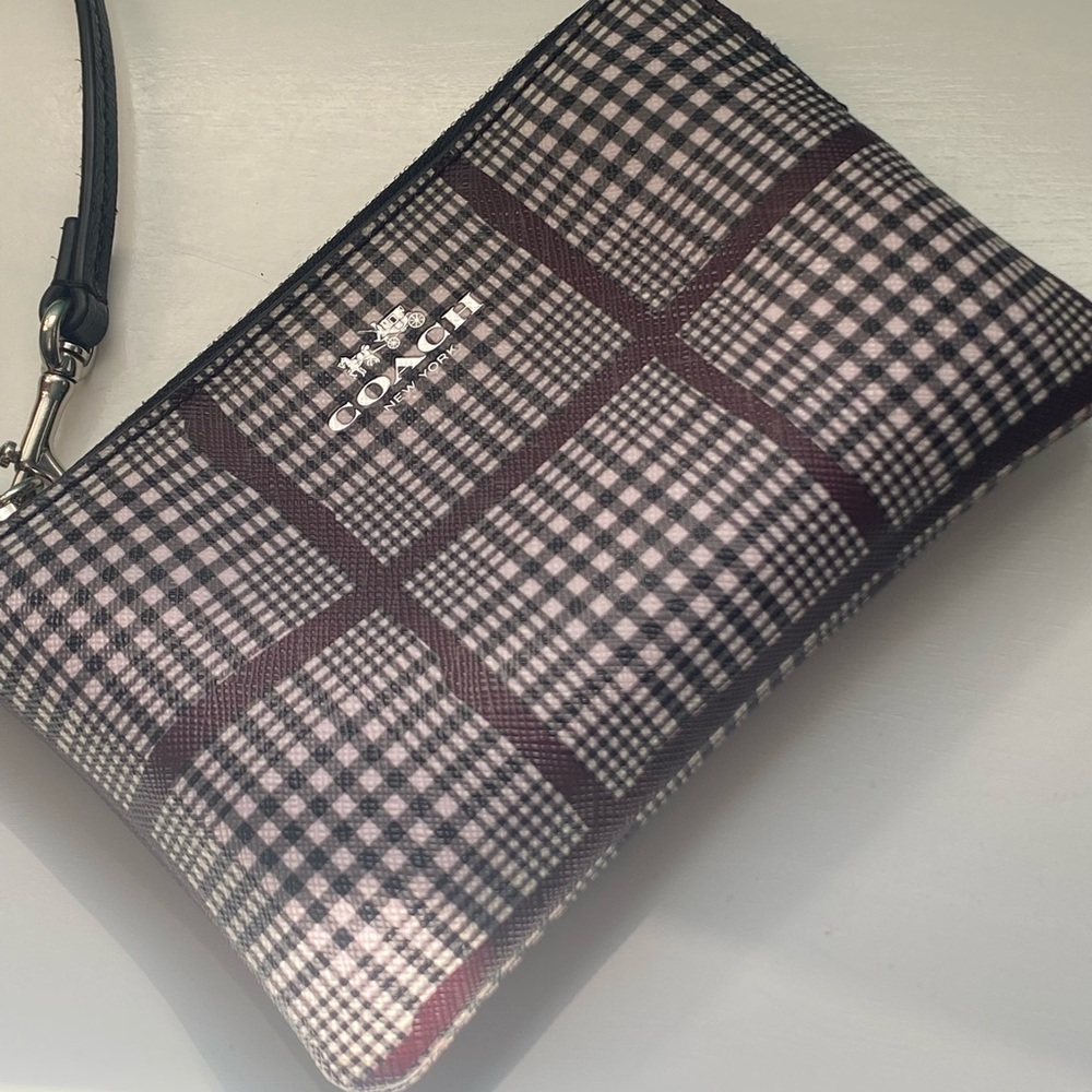 Patterned Coach Wristlet